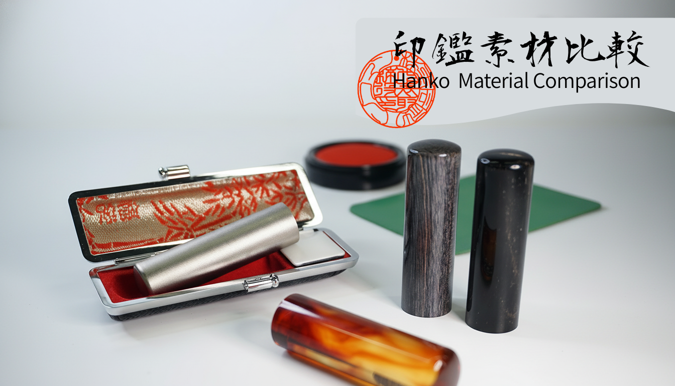 実印の素材おすすめ5選｜チタン・黒水牛・琥珀の違いを徹底比較｜ハンコマン