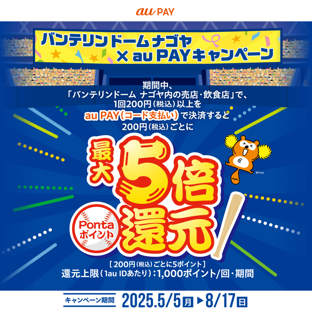 2025年7月開催・開催中キャンペーン｜auPAY１