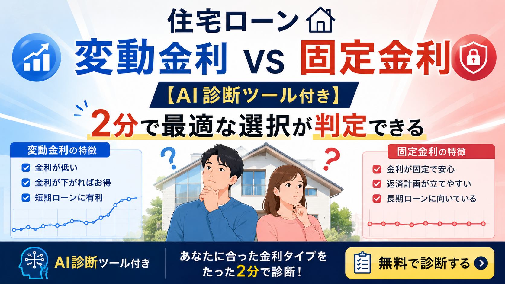 住宅ローン「固定 vs 変動」2026年版｜お金の悩み解決ナビ