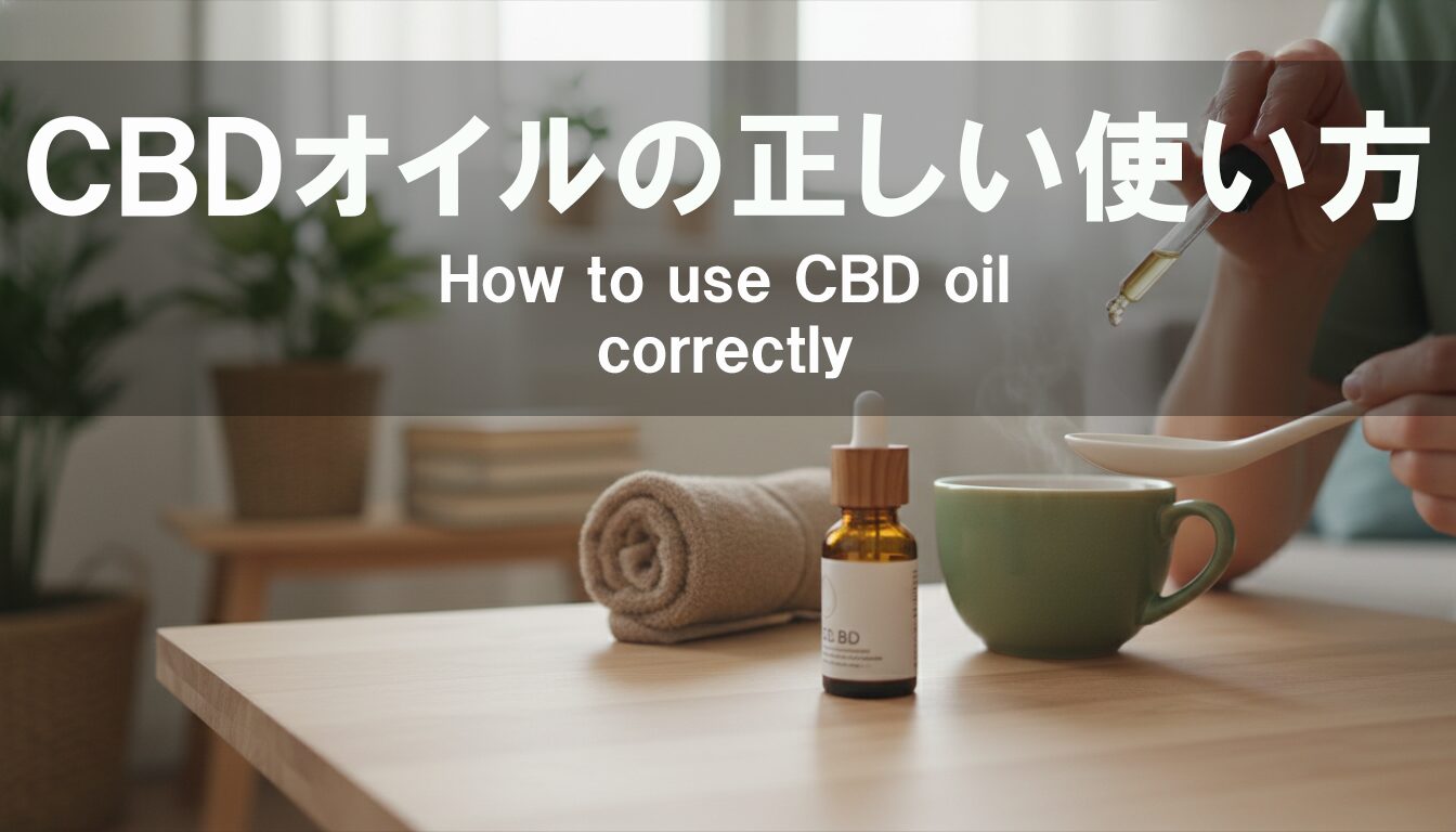 CBDのオイルの正しい使い方｜ウェルネス悩み相談室