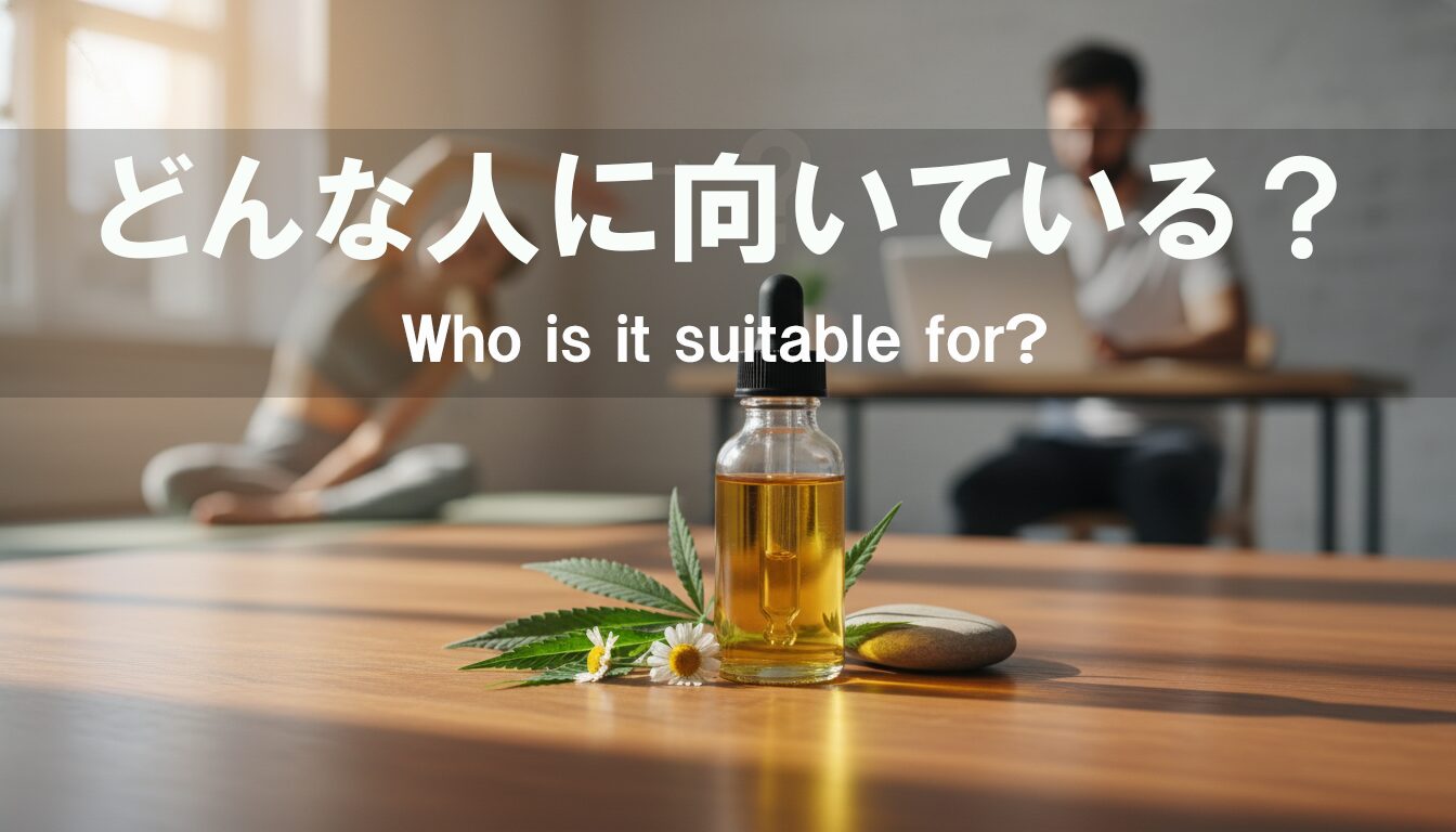 CBDはどんな人に向いている？｜ウェルネス悩み相談室