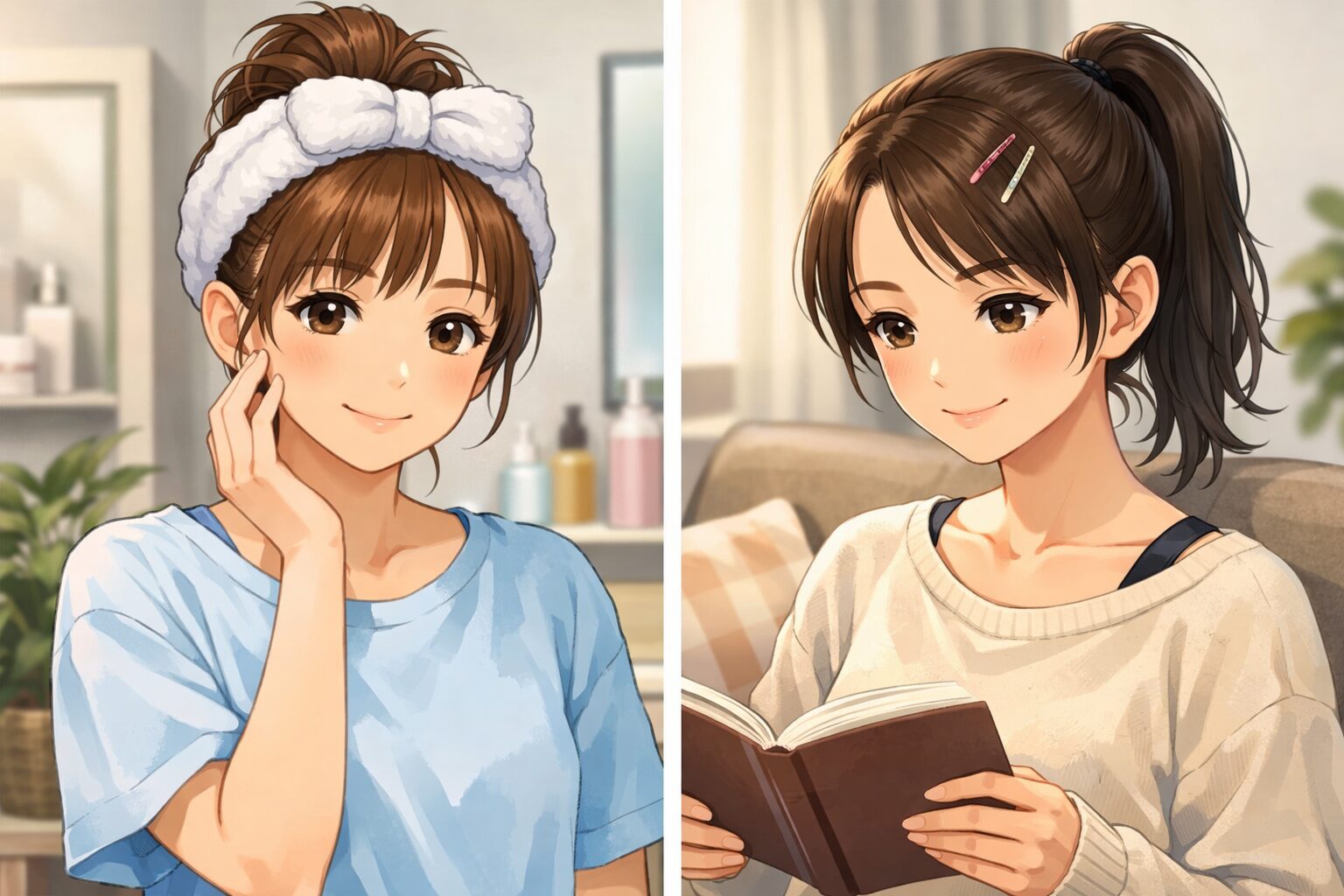 リラックスタイムのスキンケアイメージ